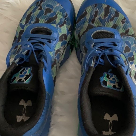 Under Armour Blue and Green Athletic Sneakers - Picture 3 of 16